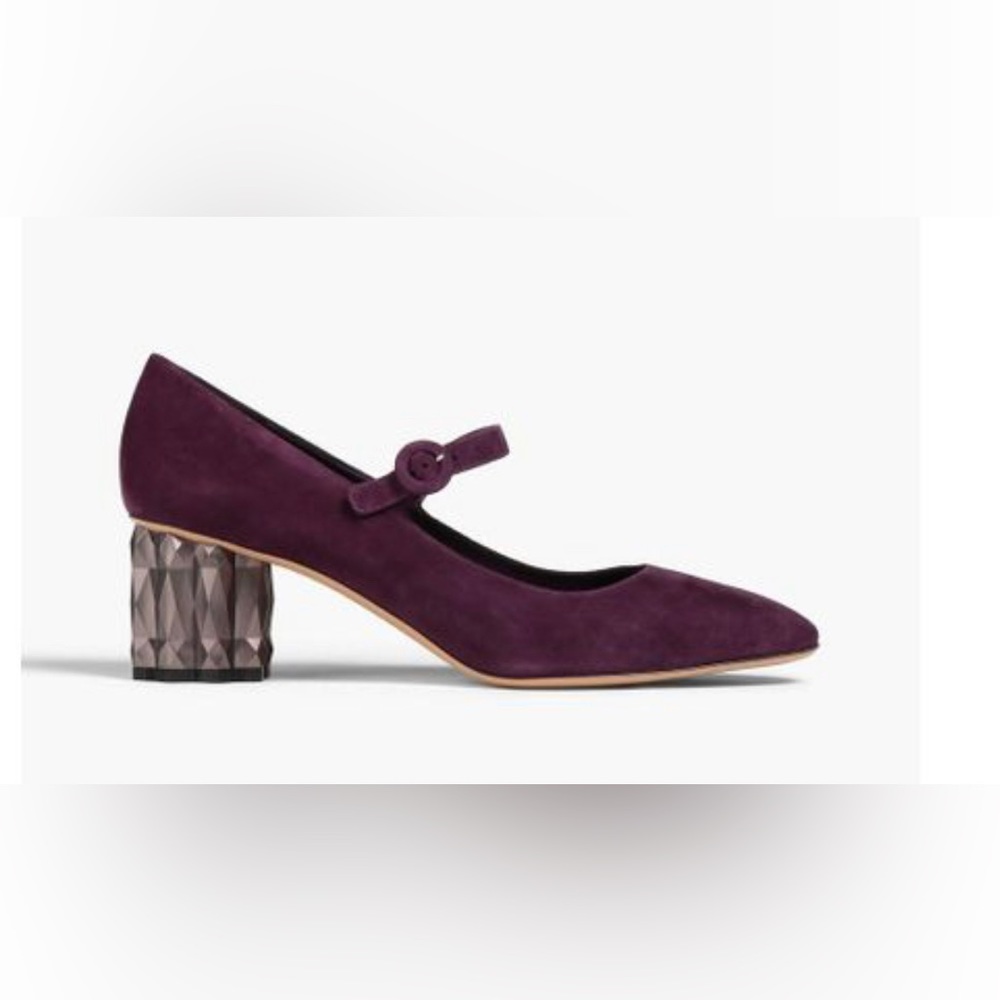 Ferragamo
Women's Purple Ortensia Suede Mary Jane Pumps